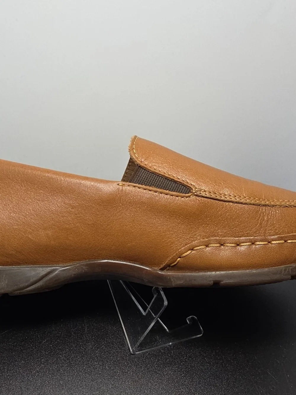 MEPHISTO Edlef Cool Air Slip-on Mens Sz 9.5 Lt Brown Leather Loafers Dress Shoes